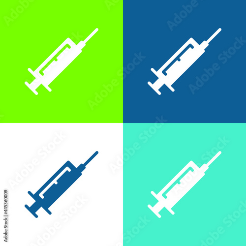 Botox Flat four color minimal icon set