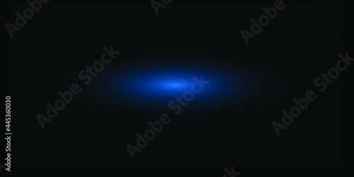 Abstract neon blue lights lines on black background vector illustration. Easy replace use to any image.