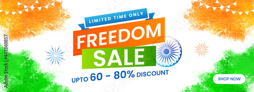 UP TO 60-80% Off For Freedom Sale Header Or Banner Design.
