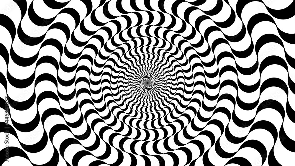 White and Black Optical Illusion Background. Vector illustration