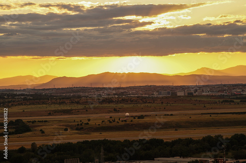 sunset in the mountains