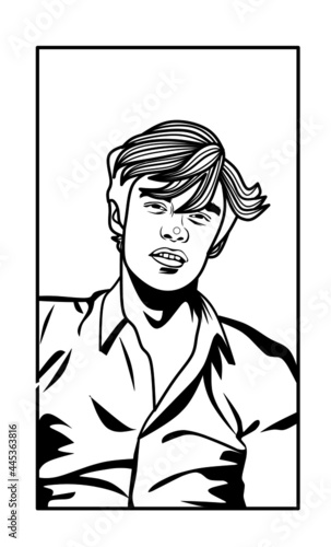 white background male design illustration