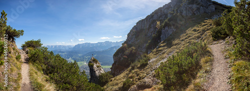 Panorama view Kramerspitze mountain in Bavaria, Germany photo