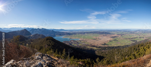 Panorama view Rabenkopf mountain in Bavaria, Germany