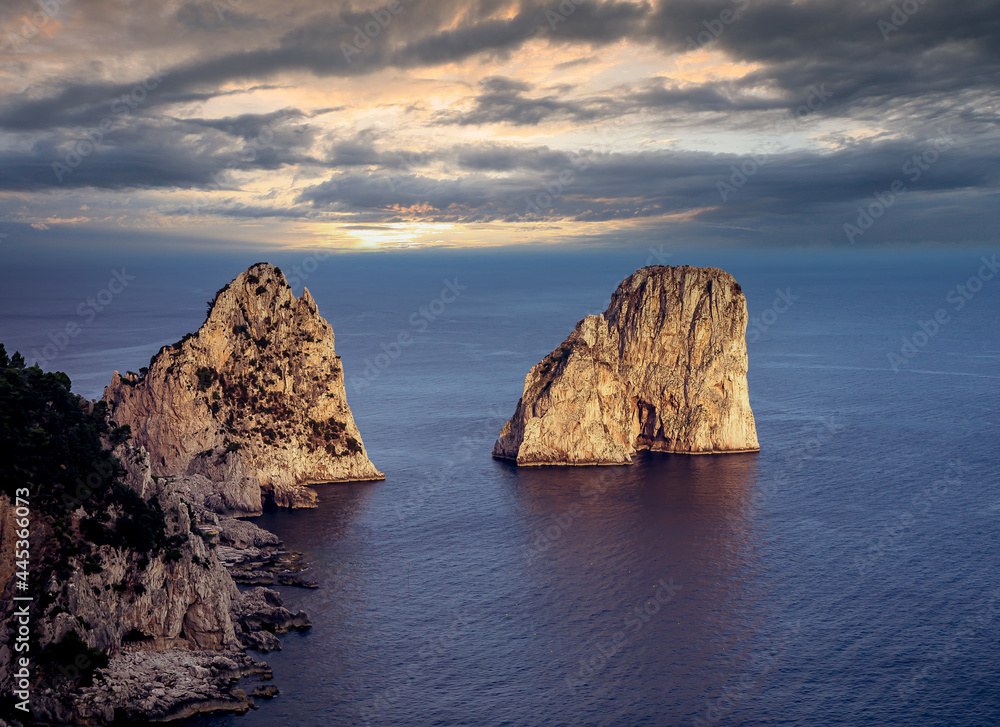 Faraglioni islands in Capri, italy