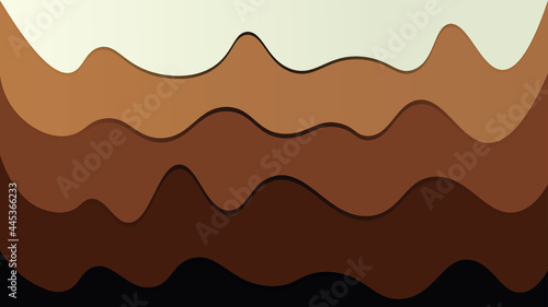 Abstraction. Chocolate background. Chocolate waves.