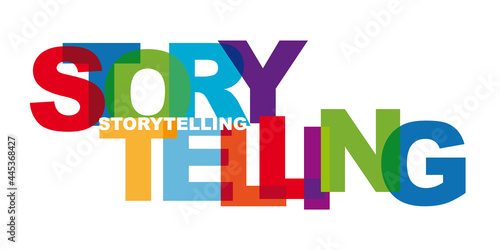 storytelling  -  colorful letters concept - vector illustration