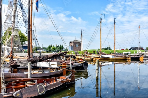 Elburg habor. Beautifully located on the edge lakes is the picturesque Hanseatic port of Elburg. Netherlands, Holland, Europe photo
