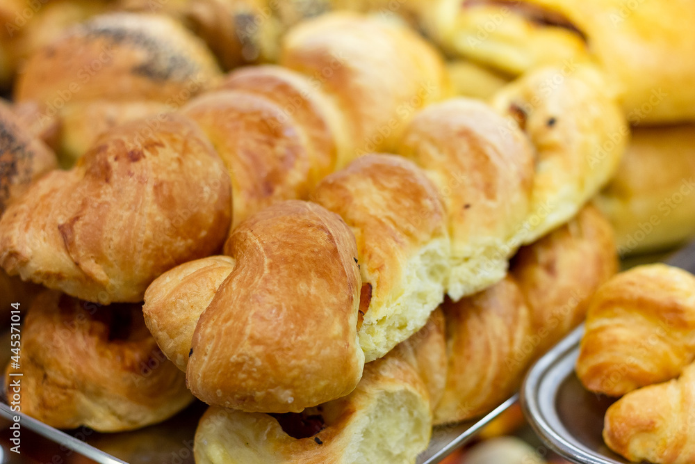 Italian brioche with bacon, fancy bread