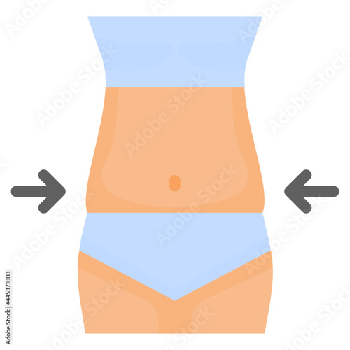body fat flat icon