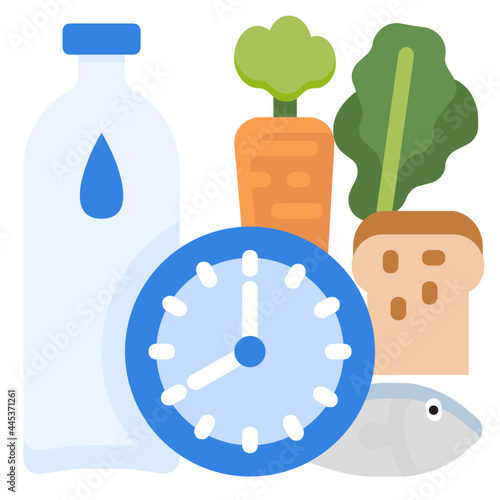 intermittent fasting flat icon