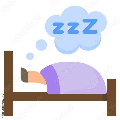 sleeping flat icon