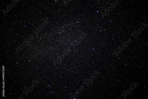 starry sky in the northern hemisphere  stars in the sky in summer July 2021. astrophotography in real time