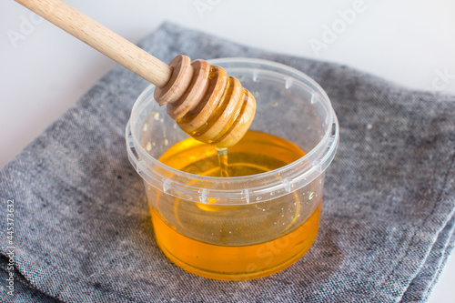 A jar of honey. The honey holiday was saved