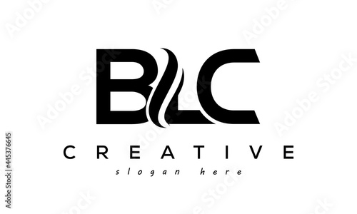 Letter BLC creative logo design vector photo