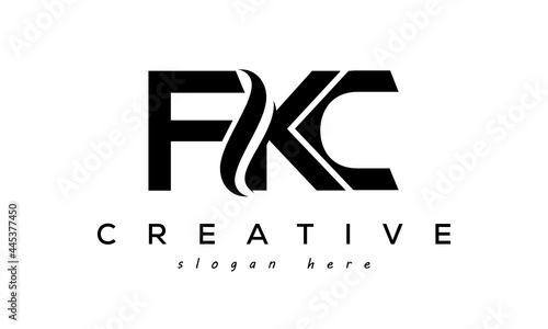 Letter FKC creative logo design vector photo