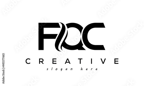 Letter FQC creative logo design vector photo