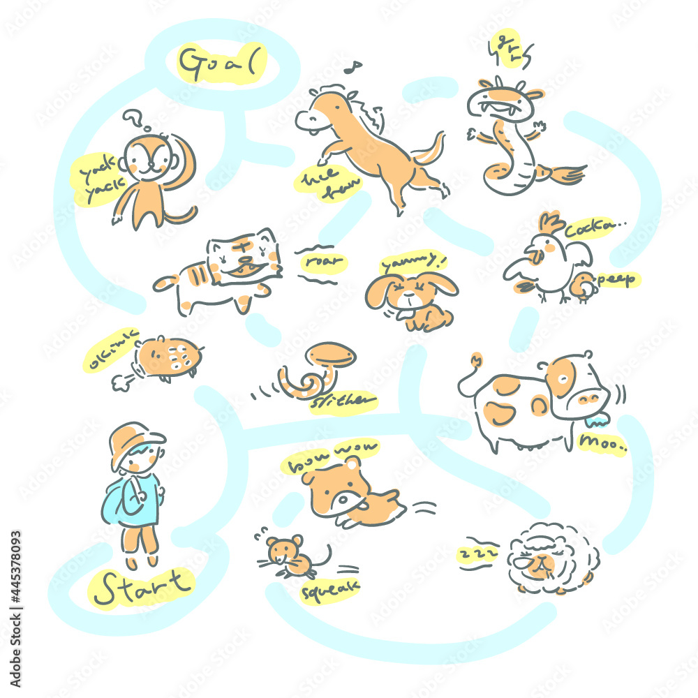 Fototapeta premium 干支の動物たち