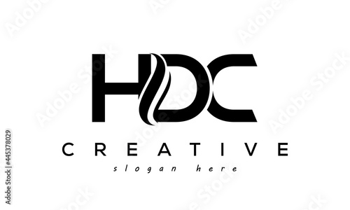 Letter HDC creative logo design vector photo