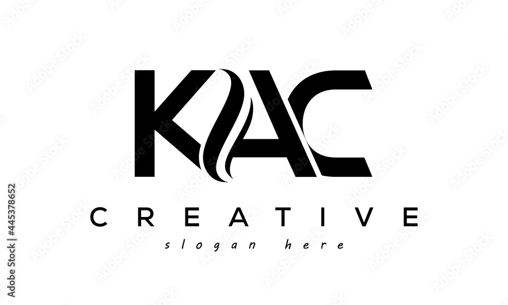Letter KAC creative logo design vector - obrazy, fototapety, plakaty 