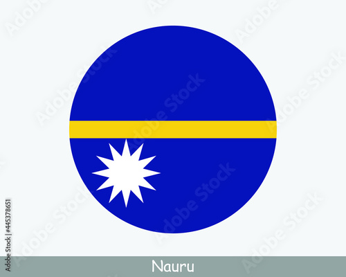 Free Download Nauru Round Circle Flag. Nauruan Circular Button Banner Icon. EPS Vector - GFXLoad