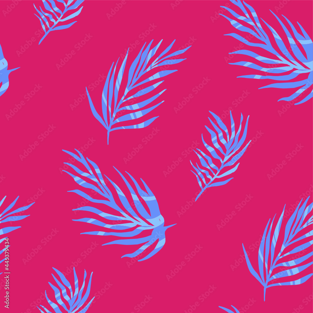 Fototapeta premium seamless pattern with tropical leaves