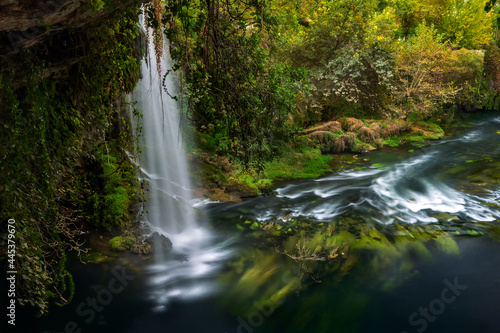 Duden waterfall. It is a group of waterfalls in the province of Antalya. The water from the plant's discharge unit is brought to Dudenbasi again by a long canal, where it forms artificial cascades.