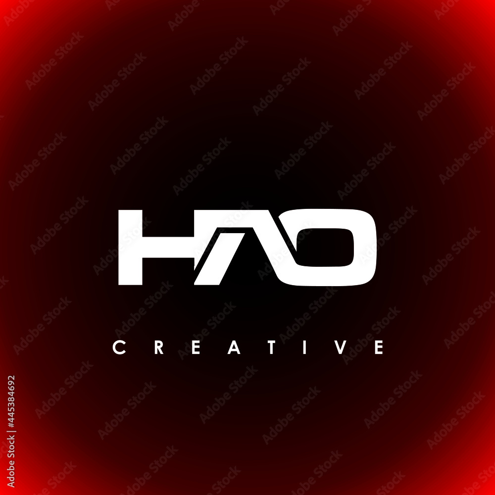 Obraz premium HAO Letter Initial Logo Design Template Vector Illustration
