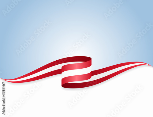 Austrian flag wavy abstract background. Vector illustration.