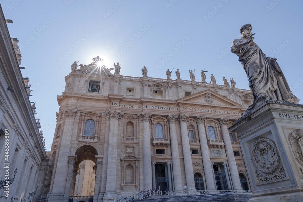 Facade of St. Peter's Basilica in Vatican City