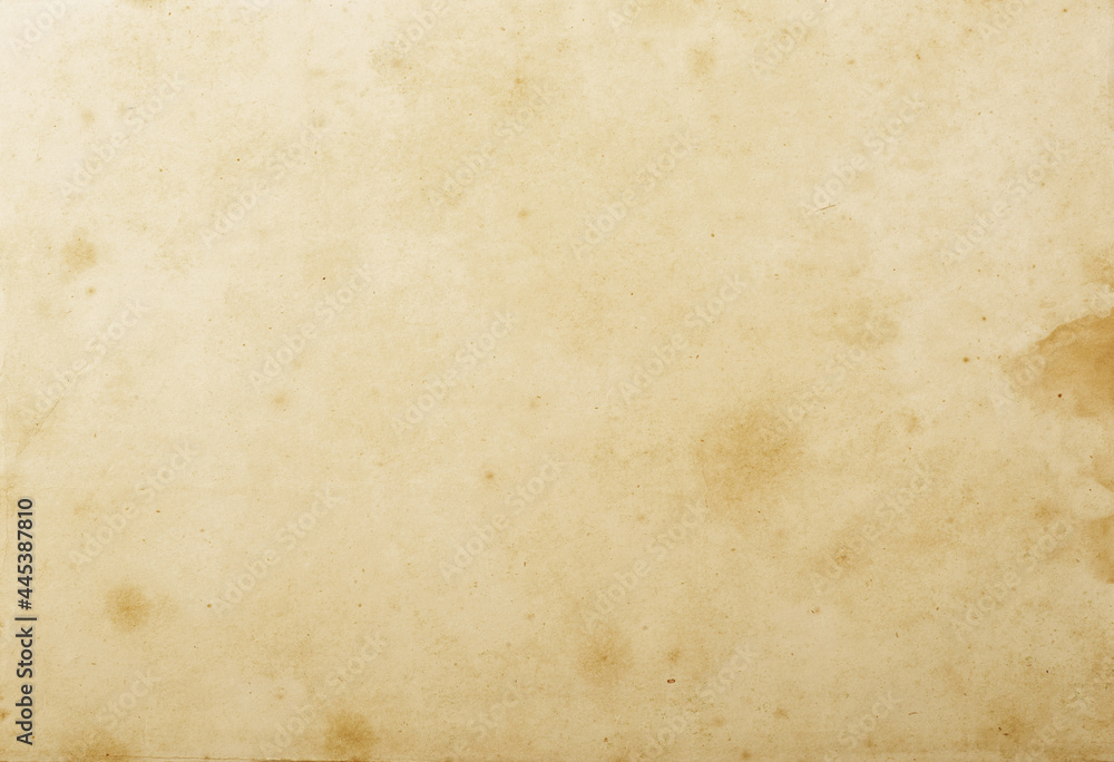 background of empty stained old paper, top view background of empty stained old paper, top view