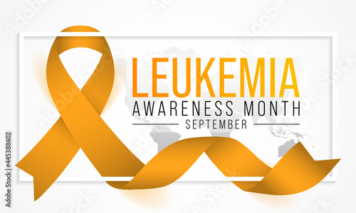 Leukemia awareness month is observed every year in September, it is cancer of the body's blood-forming tissues, including the bone marrow and the lymphatic system. Vector illustration