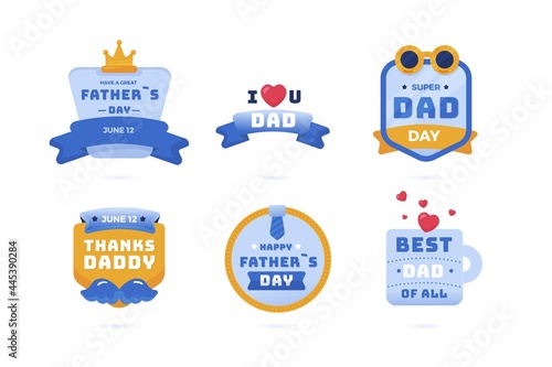 Flat Fathers Day Badge Collection_21
