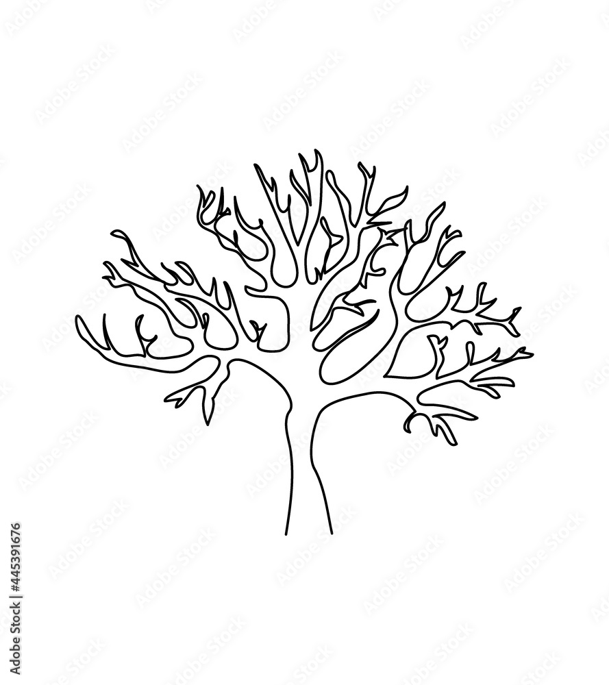Dead tree silhouette. Tree without leaves clipart. Dry or naked tree vector  illustrations. 8045352 Vector Art at Vecteezy