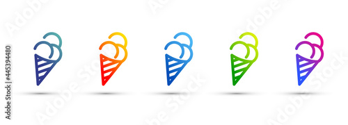 sfondo, icona, gelato, gelateria