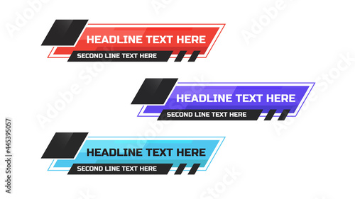 News Lower Thirds Pack. Sign Of live News, Ultra HD. Banners For Broadcasting Television Video Template. Isolated Illustration