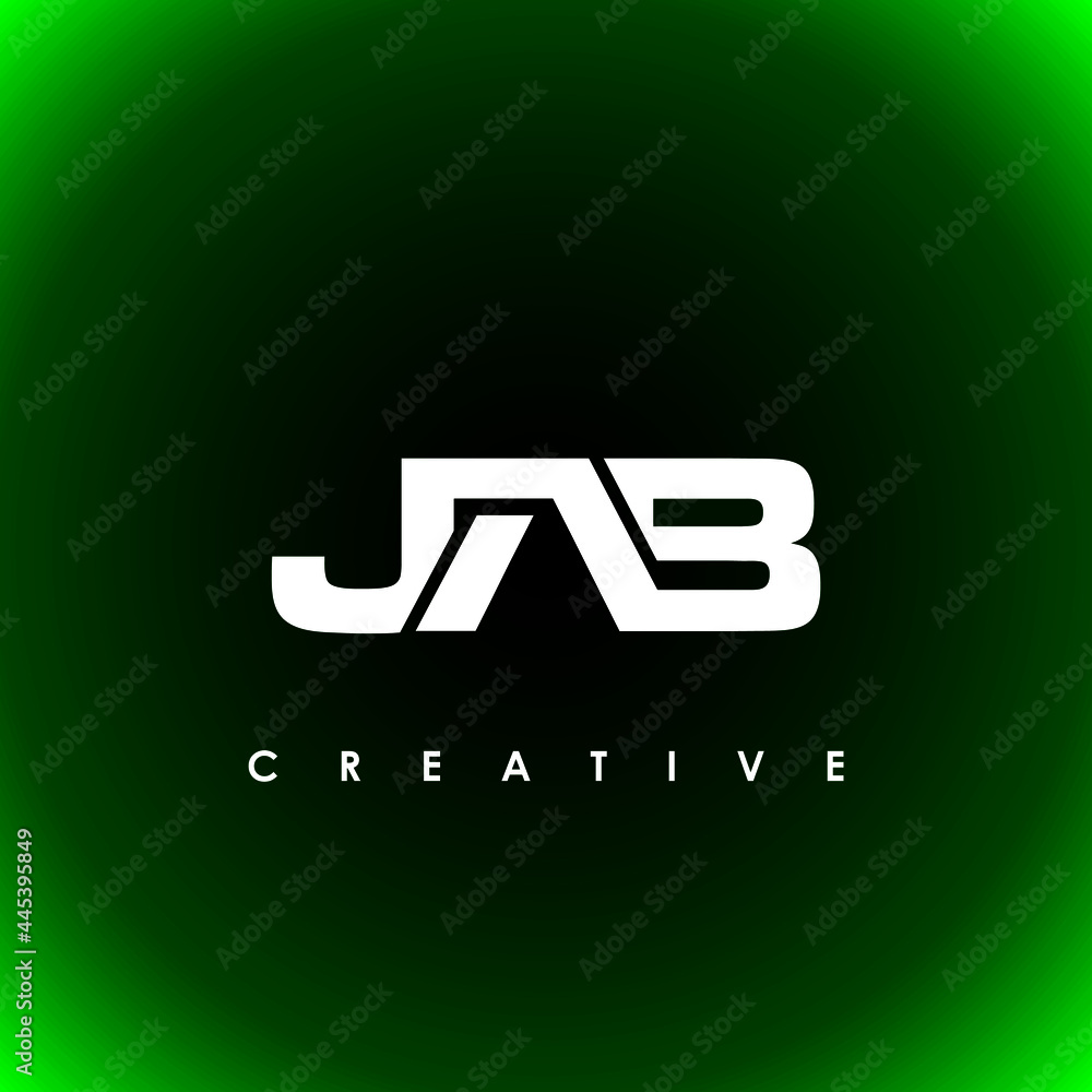 JAB Letter Initial Logo Design Template Vector Illustration - obrazy, fototapety, plakaty 