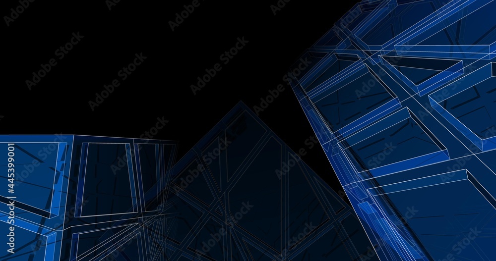 Obraz premium architecture drawing digital background