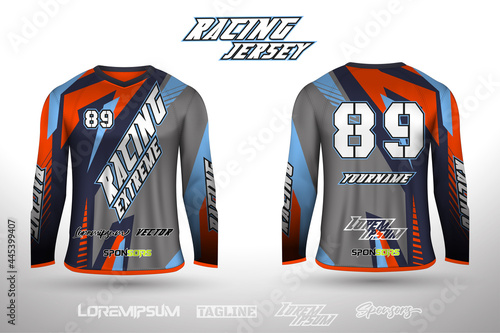 Sports design jersey for football racing cycling gaming jersey premium vector