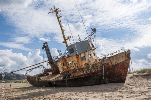 old boat on the beach