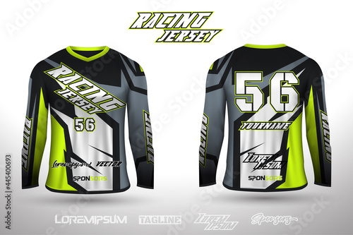 Sports design jersey for football racing cycling gaming jersey premium vector