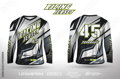 Sports design jersey for football racing cycling gaming jersey premium vector