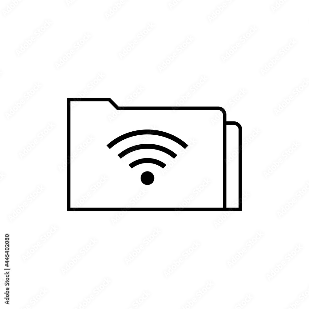 Wifi folder icon. Internet folder eps ten Wifi folder icon. Internet folder eps ten
