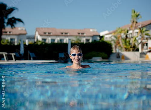 child in pool