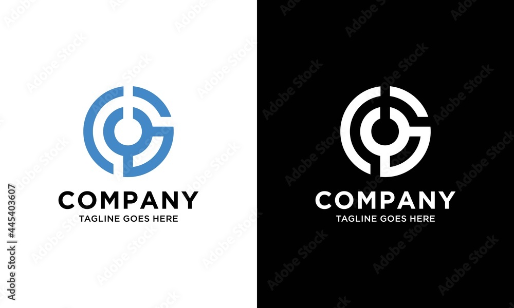 C G letter logo circle.unique design.vector illustration C G letter logo circle.unique design.vector illustration