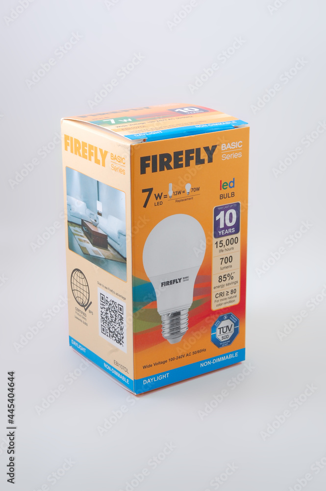 Firefly 7 watts LED light bulb in Manila, Philippines Stock Photo | Adobe  Stock