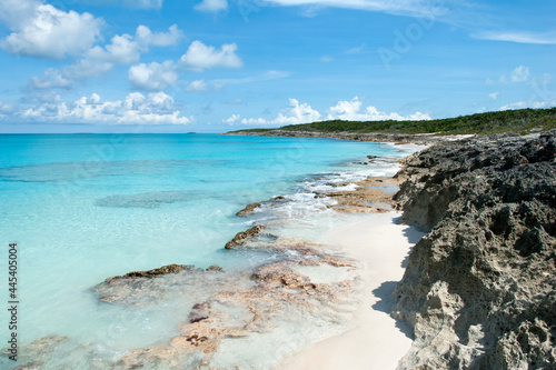 Half Moon Cay island Rocky Beach