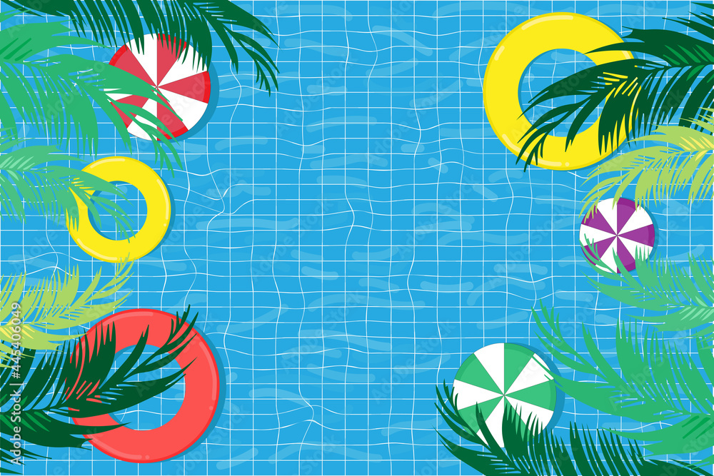 vector water in the pool, the underside of the blue tile is a grid ...