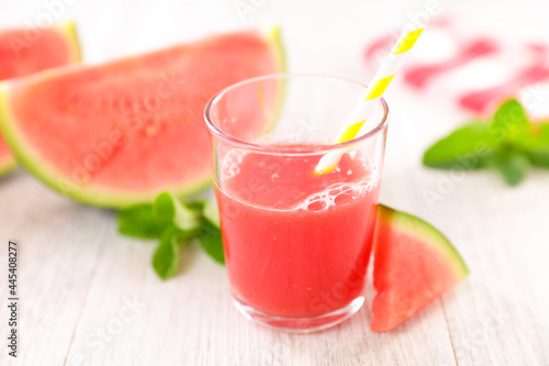fresh watermelon juice in glass