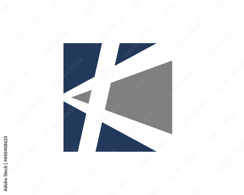 Obraz premium k letter square logo design 5